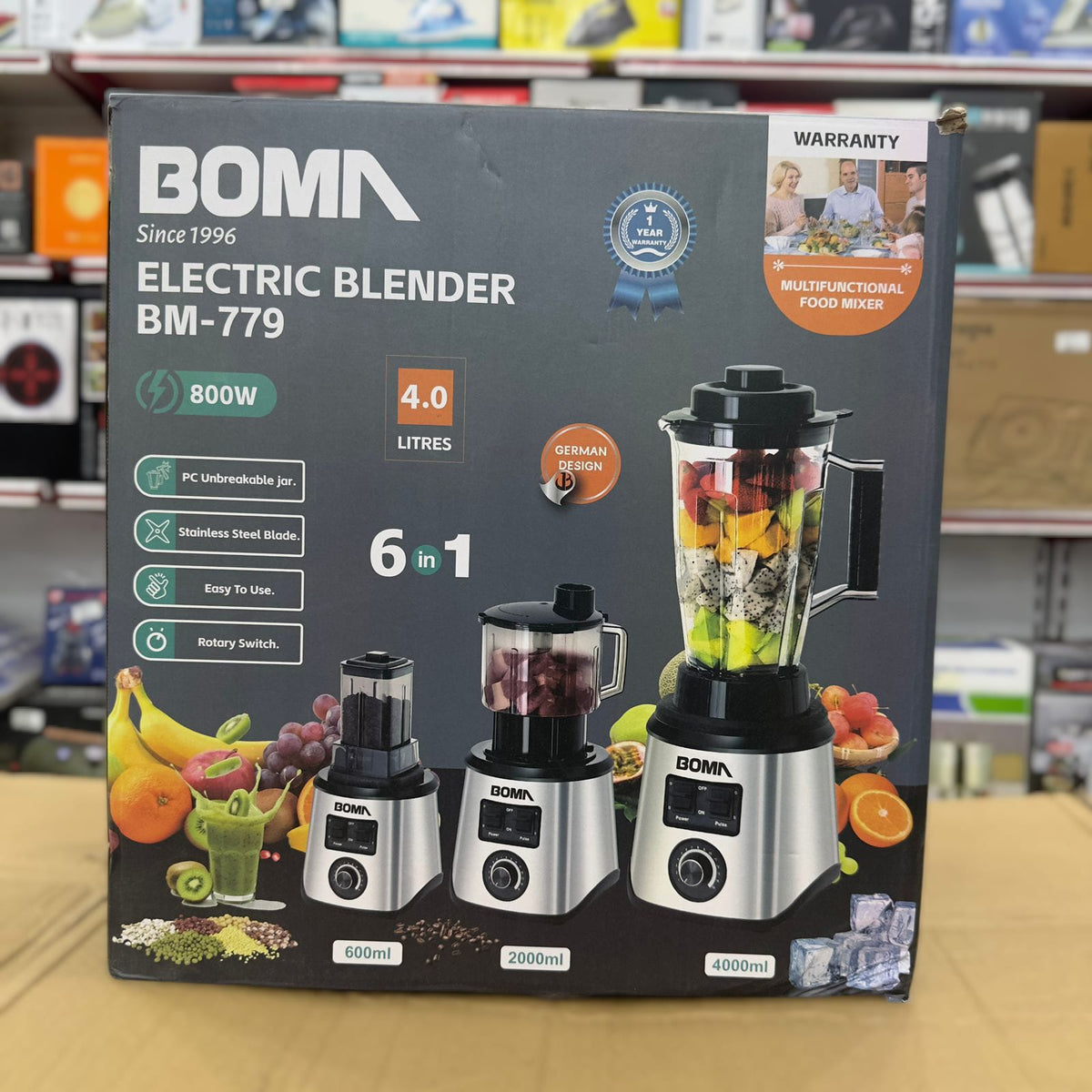 🇩🇪 Booma 6-in-1 Electric Blender Set – German Technology, Powerful Performance