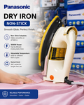 Panasonic 1000W Power Glide Dry Iron – Non-Stick Soleplate, Fast Heat & 360° Swivel Cord